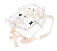 Toyvian School Backpack with Star Pattern, Pvc Material, Smooth Zipper and Adjustable Shoulder Straps, Lightweight Storage Bag for Boys at School or Travel