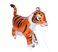 Toyvian Self Standing Tiger Balloon with Wheels Animal Decoration for Birthday Parties Lightweight and Foil Design for Jungle Theme Celebrations