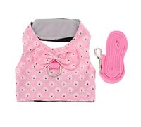 Toyvian Set Rabbit Harness Leash Pet Harness Vest and Leash Set Lightweight Not Easy to Break Cloth Sewing Fashion Lovely for Taking Pictures Small Animal Bunny Pet