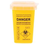 Toyvian Sharps Disposal Container, Disposal Box for Sharp Objects Waste Small Portable Container for Home Use And Labs, 6. 1x3. 5x3. 5 Inch