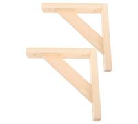 Toyvian Shelf Bracket Heavy Duty with High Hardness and Wear Resistance 2pcs Wooden Triangular Corner Brace for Home Floating Shelves