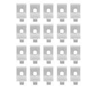 Toyvian Shelf Support Clips Silver 20pcs Aluminum Alloy Adjustable Sturdy Shelving Brackets for Wood and Metal Shelves for Garages and Tool Rooms