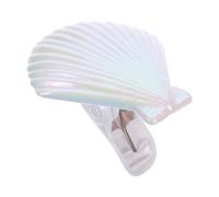 Toyvian Shell-shaped Windproof Beach Towel Clips with Electroplated Finish, Secure Beach Chair Holder Clips for Bath and Laundry, Sturdy Clothes Pins for Outdoor Use