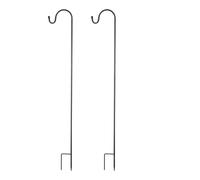 Toyvian Shepherds Hook Plant Hangers 90Cm Iron Rod Garden Stakes 2Pcs for Outdoor Lanterns and Patio Decoration