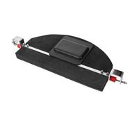 Toyvian Silent Drum Practice Pad Black Rubber Mute Mat for Drummers with Hearing Protection and Easy Removal, Quiet Drum Kit Silencing Pad for Practice