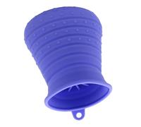 Toyvian Silicone Dog Paw Cleaner and Massage Cup with Spines on Inner Wall and Bottom, Purple Pet Foot Washing Tool for Cleaning and Massaging Dog's Paws with Handle Rim