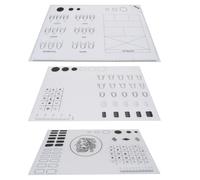 Toyvian Silicone Nail Art Practice Mat 3 Pcs Washable Foldable for Nail Tech Training and Colour Combo Testing