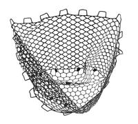 Toyvian Silicone Replacement Fishing Net Bag Flexible Fish Netting Without Handle for Freshwater Saltwater Use Foldable Quick-drain Mesh Easy Clean Maintenance