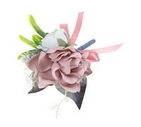 Toyvian Silk Rose Corsage Brooch Artificial Flower for Weddings Proms Homecoming Lightweight Design with Ribbon Accents for Bridesmaids Formal Occasions