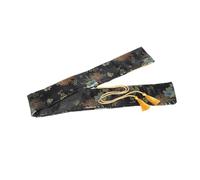Toyvian Silk Tai-chi Sword Bag Thick Long Storage Sleeve for Martial Arts Swords and Sticks Japanese Style Black Chrysanthemum Design