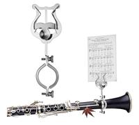 Toyvian Silver Iron Clarinet Lyre Clip Music Holder Easy to Use Design Versatile Size Music Book