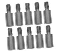 Toyvian Silver Iron Plated Shaft Enhancer for Gaming Joystick Joystick Extension Rods 10pcs 1.5cm with Screw Thread, Easy Installation for Fighting Games and Players
