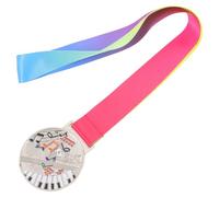 Toyvian Silver Music Award Medals for Competition - Metal Music Note Medals with Ribbon, Piano and Violin Design, Reward Prizes for Talent Shows and Performances