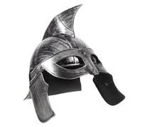 Toyvian Silver Roman Warrior Cosplay Helmet with Stable Secure Fit | Plastic Build, Lasting Shine, Authentic Historical Design, for Theatre Performance and Themed Parties
