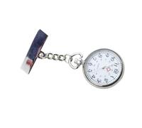 Toyvian Silver with Wear-Resistant Synthetic Material Nurse Pocket Watch Time Year Season and Pin Design, Practical Hanging Fob Watch for Nurses and Families Studying Nursing