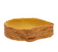 Toyvian Simulated Rock Landscaping Basin for Reptile Tortoise Resin Pet Water Bowl and Feeder for Lizard Water Holder and Outdoor Tortoise Enclosure
