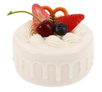 Toyvian Simulation Cake Model 4 Inch Fake Cake Prop Suitable for Window Display and Dessert Table Decoration