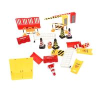 Toyvian Simulation Road Sign for Mini Traffic Barricade Models with Bright Colors Lightweight Educational Playthings for Interaction and Traffic Safety Learning