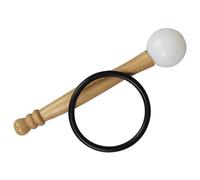 Toyvian Singing Bowl Mallet Set with Rubber Ring and Wooden Handle, Crystal Bowl Mallet for Accurate Knocking Sound and Easy to Carry, for Graduation Time and Meditation Sessions