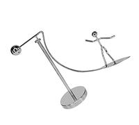 Toyvian Skating Man Design Balancing Tumbler Creative Desktop Decoration Unique Iron Tumbler for Fun Office Desk Accessory Ingenious Kinetic Motion Design Men
