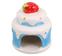 Toyvian Small Animal Ice Nest Hamster Cool Bed Reduces External Disturbances Private Space Ceramic Cartoon Cake Style Pet Habitat Summer Small Pets Guinea Pigs