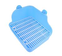Toyvian Small Animal Potty Trainer Litter Box with Random Screw, Blue Plastic Indoor Pet Toilet for Hamster Gerbil Rabbit Ferret Cage Use