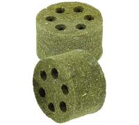 Toyvian Small Animal Teething 2Pcs Organic Hay Chew for Rabbits Hamsters and Guinea Pigs Safe Oral Gnawing Playthings for Biting Comfort