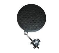 Toyvian Small Black Microphone Filter Shield Double-layer Iron Mesh Pop Wind Screen Cover for Vocal Recording and Live Sound