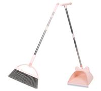 Toyvian Small Broom and Dustpan for Soft Bristle Cleaning Tools Lightweight Plastic Sweep Kit for Indoor Floors Promotes Interaction and Early Housework Skills