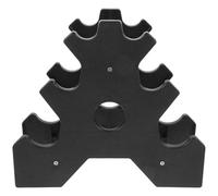 Toyvian Small Dumbbell Rack for Gym and Home Use, Plastic Tree-shaped Stand with 3 Tiers, Prevents Dumbbells from Rolling and Safely Bears Weight, Compact Storage Solution for Weights