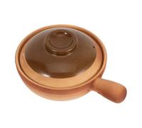 Toyvian Small Korean Clay Soup Pot 600Ml Earthenware with Lid Traditional Design for Rice Cooking and Stewing Suitable for Outdoor and Indoor Use