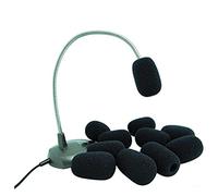 Toyvian Small Microphone Windscreen Covers High-density Foam Windshield 10pcs for Wind Protection and Improved Sound Quality Black for Lavalier Lapel Mic for Recording Studios