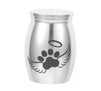 Toyvian Small Sealed Pet Urn for Ashes Compact Keepsake Container for Dog and Cat Ash Memorial Portable Silver Cremation Holder for Preserving Loved Ones Remains