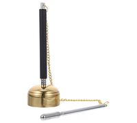 Toyvian Small Telescopic Wooden Fish Utensil for Temple Dharma Rituals, Buddhist Prayer Instrument for Chanting and Meditation Use