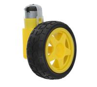 Toyvian Smart Car Wheel and Motor Set Adaptable Tires with Dc Motor for Robot Cars Quick Installation High Performance Robust Power for Various Terrains