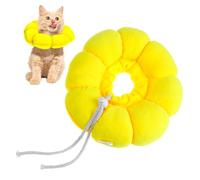 Toyvian Soft Sunflower Cat Cone Collar Adjustable Donut Kitten Cone Alternative for Post-surgery Protection Lightweight Comfortable Pet Neckwear