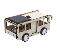 Toyvian Solar Powered Model Bus Kit, DIY Educational Science with Wood, Metal, and Plastic Materials, for Hands-on Classroom Projects and Science Fair Learning