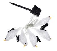 Toyvian Solar Powered Robin Shaped LED Light String Outdoor Garden Decoration Solar Panel Energy Saving Festive Lamp for Patio and Lawn