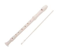 Toyvian Soprano Recorder for Adults White Flute with Cleaning Rod Easy to Learn Enhanced Sound Range for School Bands Classical Music Performances