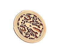 Toyvian Soundhole Cover for Acoustic Guitar Human Pattern Wooden Sound Hole Block Maple Wood Feedback Buffer Fits Guitars
