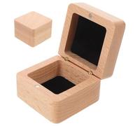 Toyvian Souvenir Collection Box for Fetal Hair and Lost Teeth Wooden Keepsake Box for First Tooth for Boys and Girls Birthday