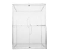 Toyvian Space Saving Bottle Rack 2 Tier Acrylic Organizer with Double Doors, Stackable Cabinet for Bathroom Counter or Kitchen Pantry, Keeps Bottles, Pacifier Parts and Food Jars Neatly