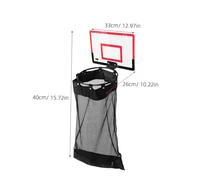 Toyvian Space-saving Door Laundry Hamper with Basketball Hoop Mesh Organizer with Zipper for Bedroom Bathroom Dorm Storage Lightweight Door Basket for Clothes