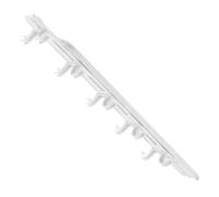 Toyvian Space-Saving Punch Adhesive Under Cabinet Hook Rack Multi-Functional Sliding Pull-Out Ceiling Hanger for Kitchen Utensils Bathroom Towels Clothes White Storage Organizer