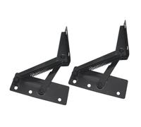 Toyvian Spring Hinge Sturdy with Easy and Fast Folding and Slow Automatic Going Down Features Triangular Steel 2pcs Black Cold Rolled Steel Material for Sofa and Storage Box Furniture