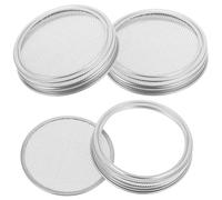 Toyvian Sprouting Lids with Fine Mesh Straining and Easy Draining Stainless Steel 86mm 3pc for Wide Mouth Jars for Seeds and Loose Leaf Tea in House and Kitchen