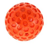 Toyvian Squeaky Rubber Ball Chew Dog for Puppies and Small Dogs | Honeycomb Design, Orange Finish, Indoor and Outdoor Play, for Throwing and Fetching, Anxiety Relief