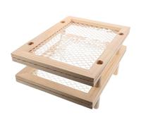 Toyvian Stackable Mesh Food Dehydrator Stand for Efficient Drying of Herbs Pasta Seeds Buds Rustic Design for Space Saving Kitchen