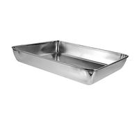 Toyvian Stainless Steel Bird Bath Basin Pigeon Bathing Tub 41x32cm Thickened Metal Pet Bath Tub for Cage Bird Shower Container Pigeon Supplies