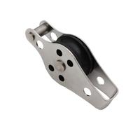 Toyvian Stainless Steel Boat Pulley Single Pulley Block for Lifting with Sturdy Nylon Rope Time Saving and Anti-rust Features, for Sailing and Boating Tasks